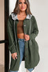 Oversized Corduroy Contrast Hooded Shacket